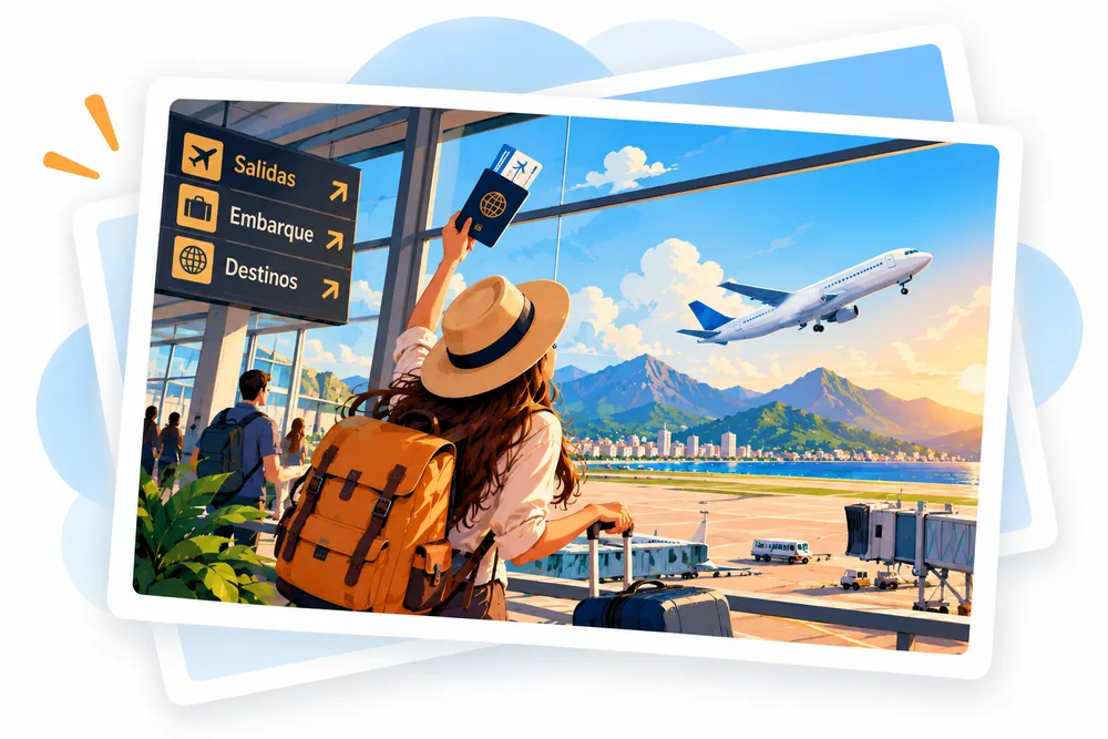 Tercera ilustración de aventura viajera